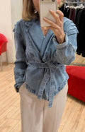 Susy mix giacca denim 3020HH6 con cintura