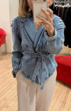 Susy mix giacca denim 3020HH6 con cintura
