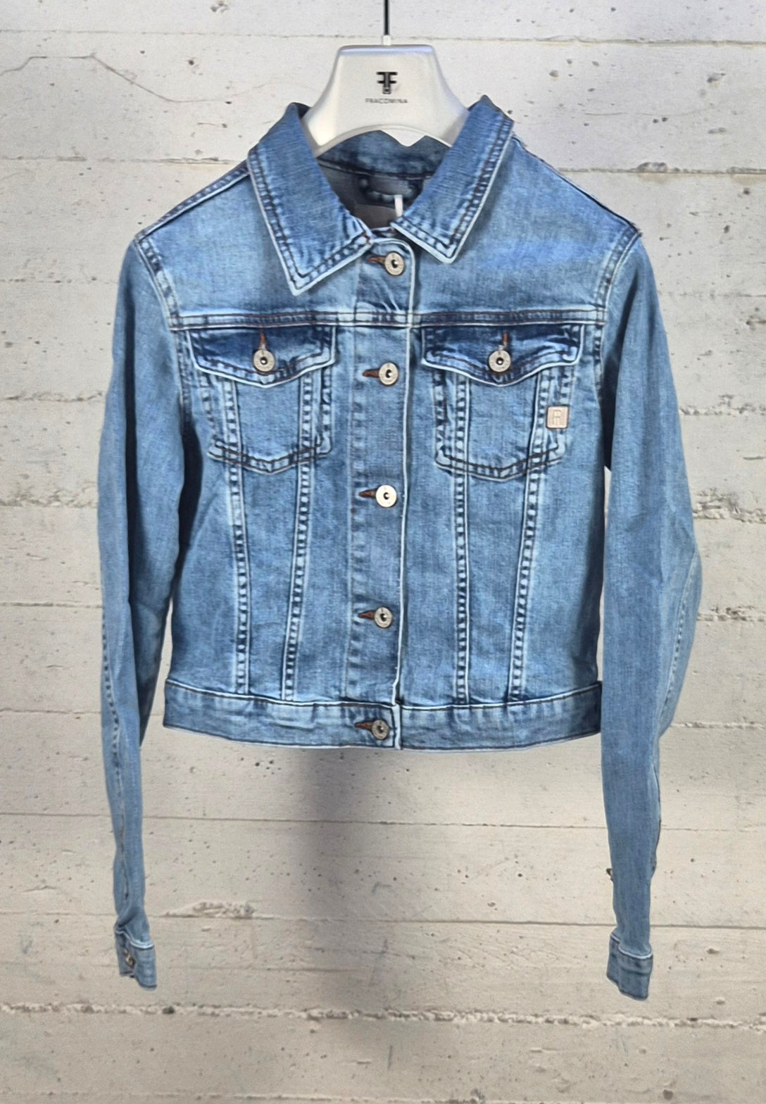Fracomina giubbino jeans basic SJ4001D45003 062 BLEACHED