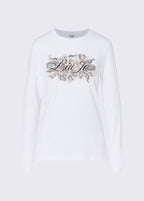 Liu jo t-shirt manica lunga WF6448JS923 bianco 100% cotone