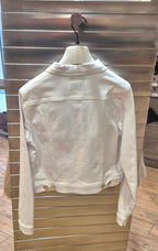 Fracomina giubbino bull di cotone trucker jacket J4001W61501 bianco