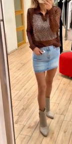 Susy Mix minigonna jeans chiaro 1667U55