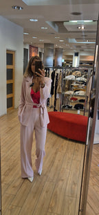 Susy mix completo giacca con cintura + pantalone 303211UA3 rosa