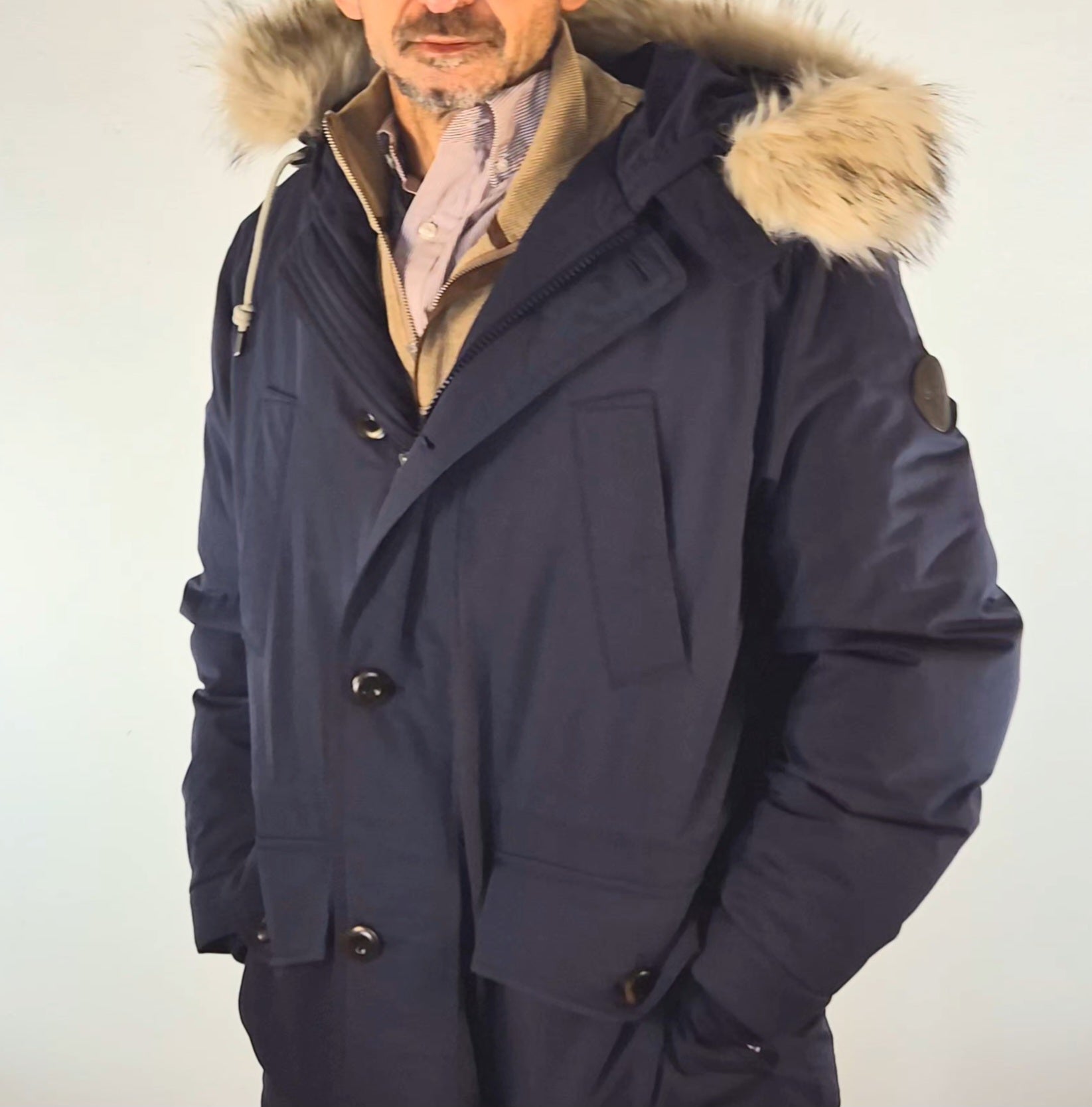 Gant parka con pelliccia staccabile 25037006570433 blu