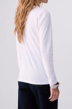 Liu jo t-shirt manica lunga WF6448JS923 bianco 100% cotone