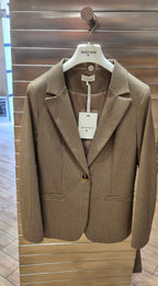 Susy mix giacca pied de poule cammello PP298T2F252U24