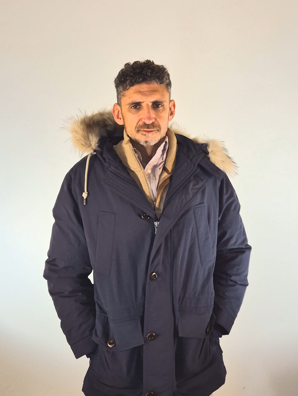 Gant parka con pelliccia staccabile 25037006570433 blu