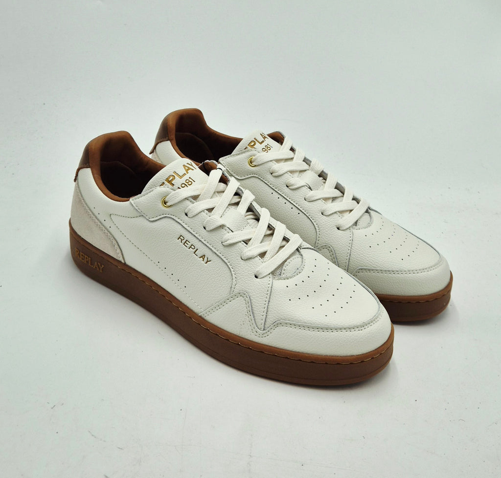 Replay scarpa uomo pelle bianca RZ3B00030