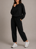 Susy Mix tuta felpa + pantalone cotone stretch 2747 U75 nero
