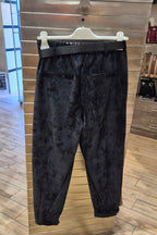 Susy mix pantalone velluto millerighe con cintura 25682U75 nero