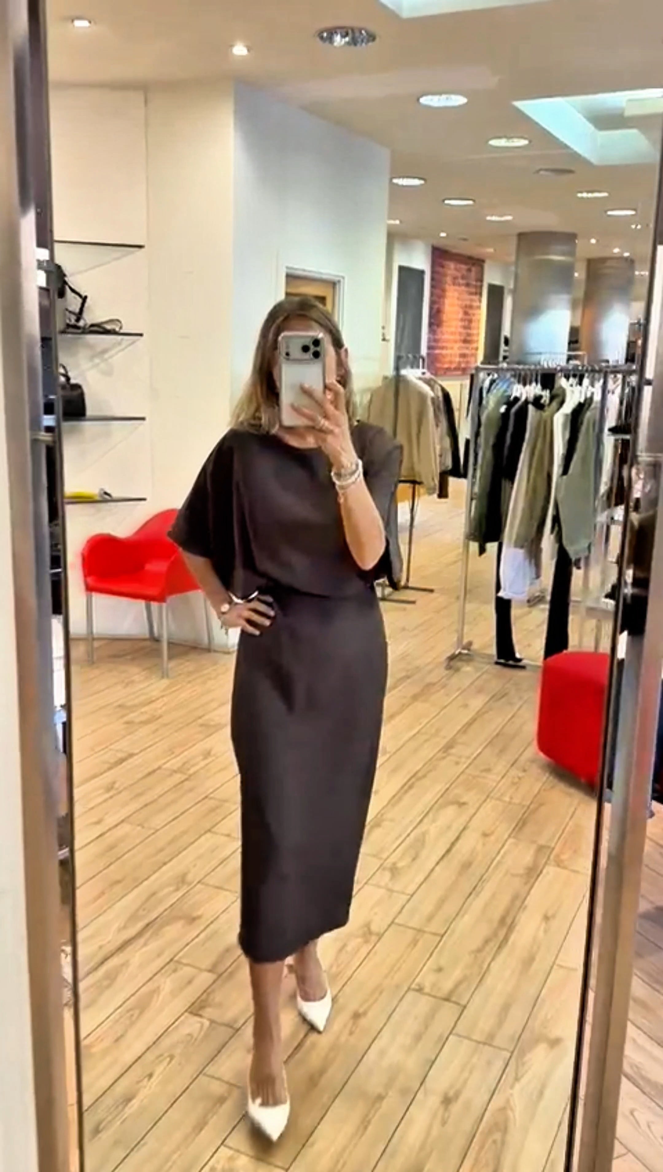 Susy Mix abito fluido 3/4 4498\U70 marrone moro
