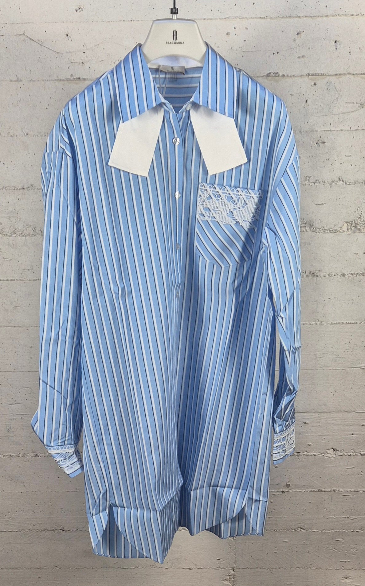 Fracomina camicia rigata lunga ST60200W827N8 I24