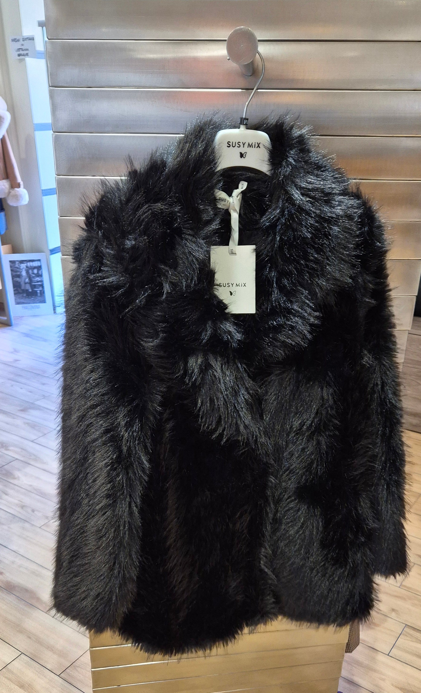 Susy mix ecopelliccia midi nero 2486125U75