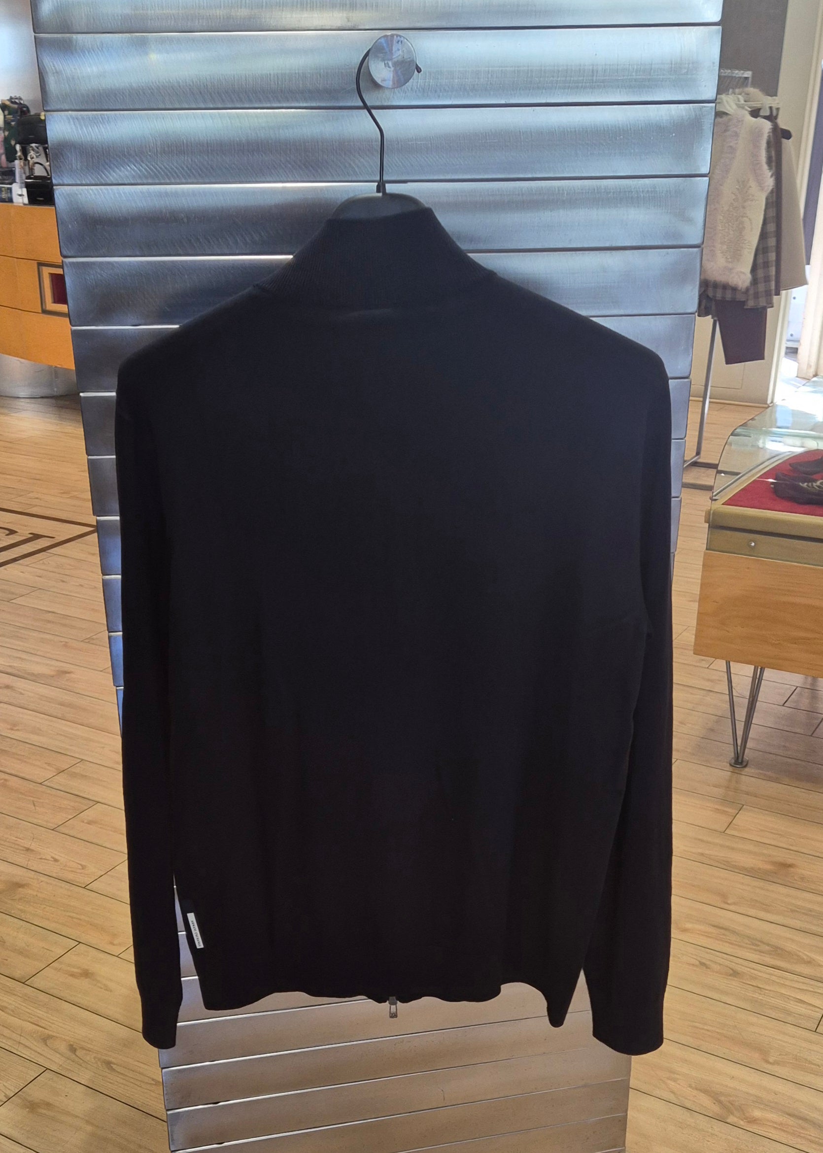 Armani ax maglia aperta con zip in mistoviscosa colore blu scuro XM001279AF10454