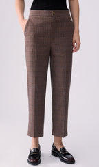 Liu jo pantalone sigaretta principe di gallesa marrone WF6213T733A