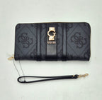 Guess portafoglio donna grande ziparound SWSO7838146CLO nero/grigio logo