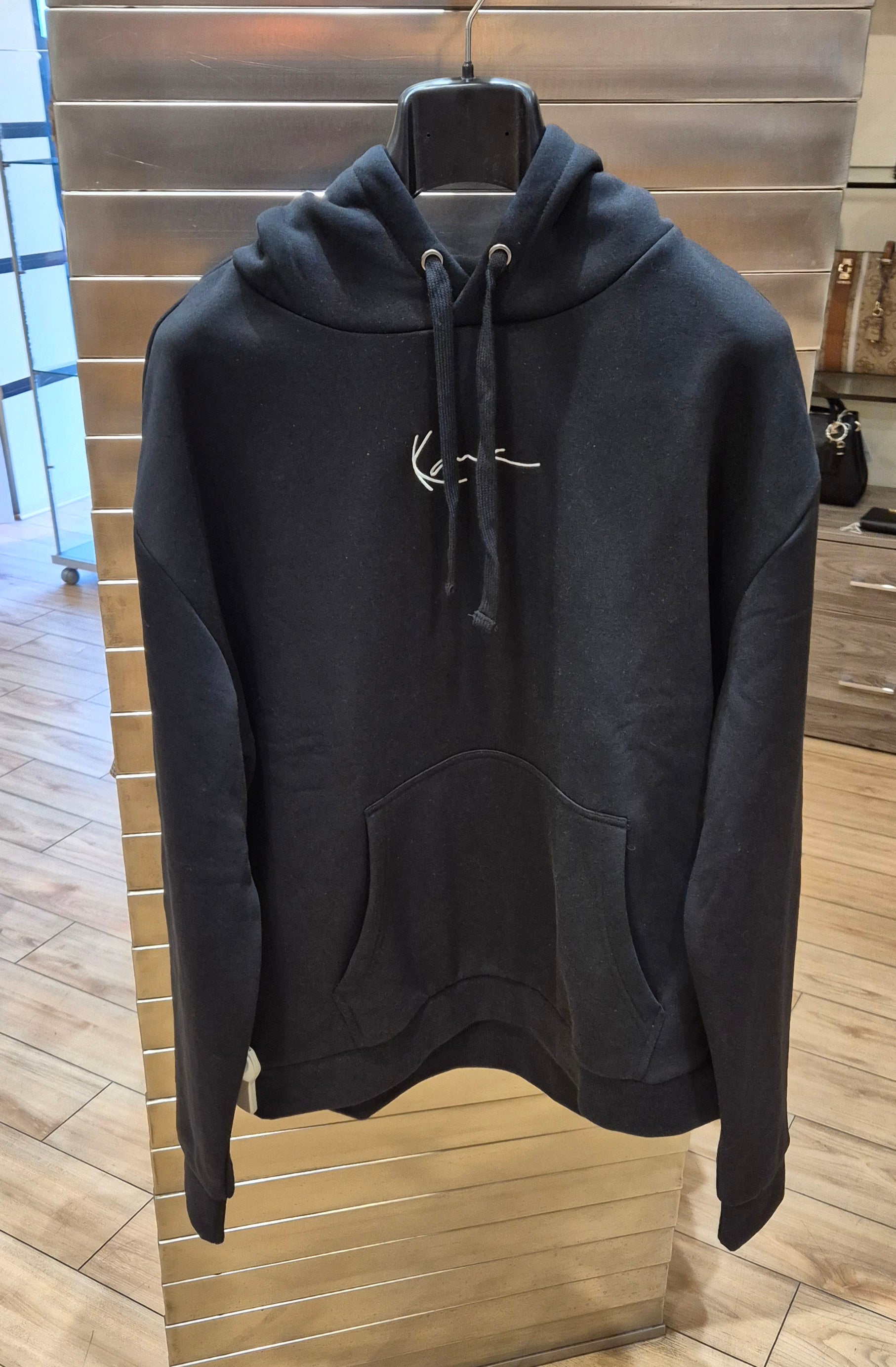 Kark Kani felpa hoodie cappuccio logo piccolo 6021238 nero