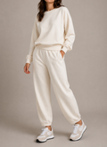 Susy Mix tuta felpa + pantalone cotone stretch 2747 U22 panna