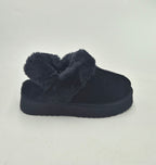 Vivienne D sabot pelliccia camoscio nero VST011NERO