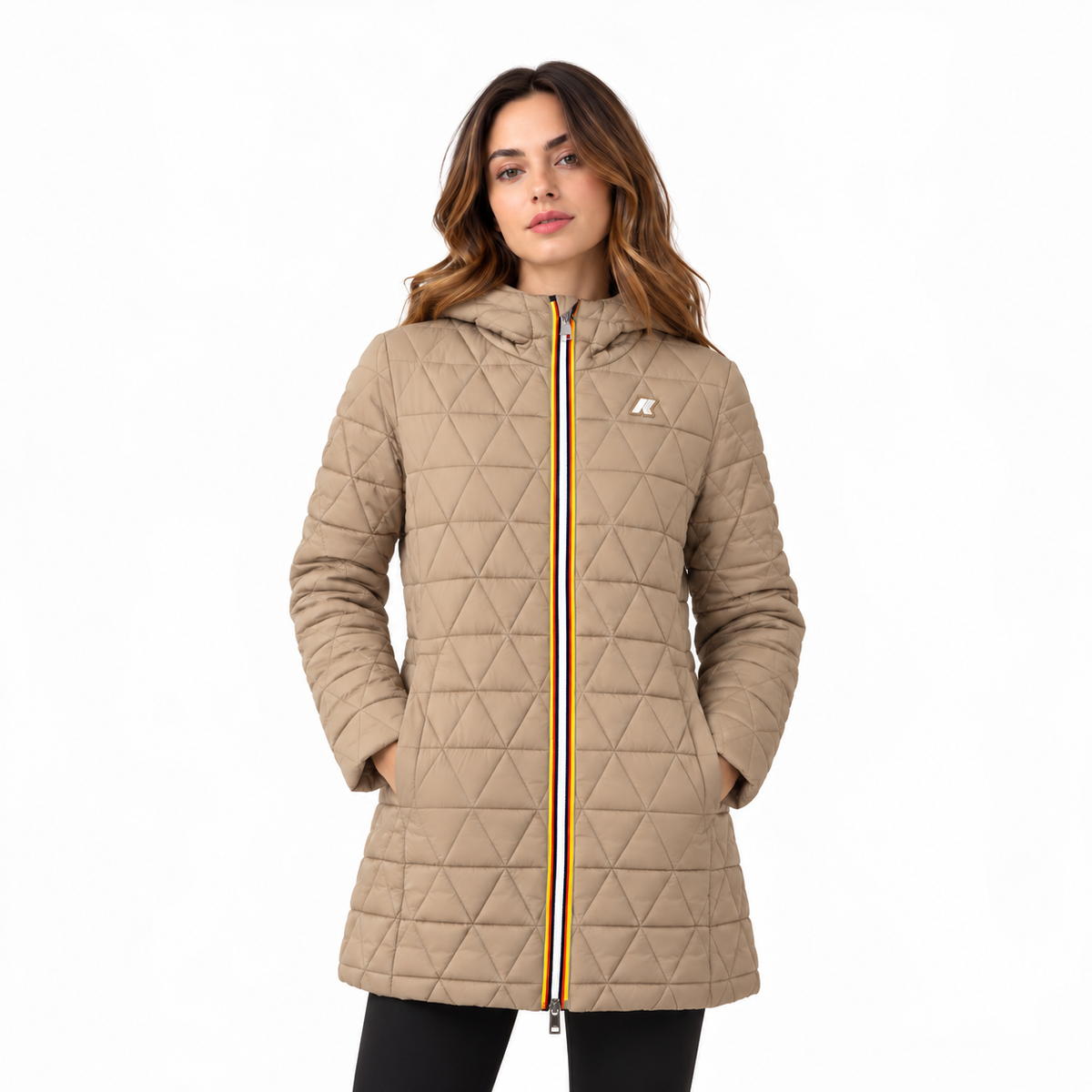 K-way giacca K8161HW 677 trapuntata sabbia Sophie diamond quilted warm jacket
