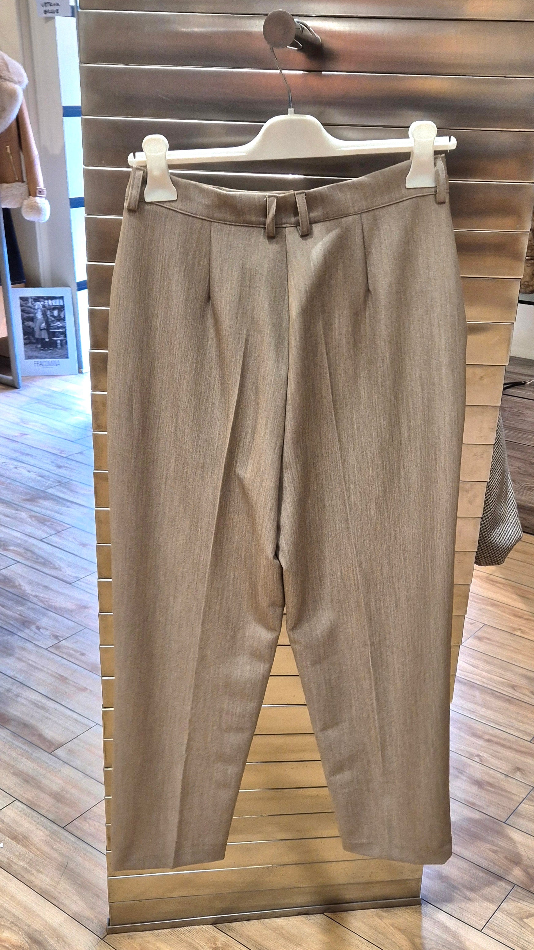 Susy mix pantalone basic vita alta M09598U13 beige