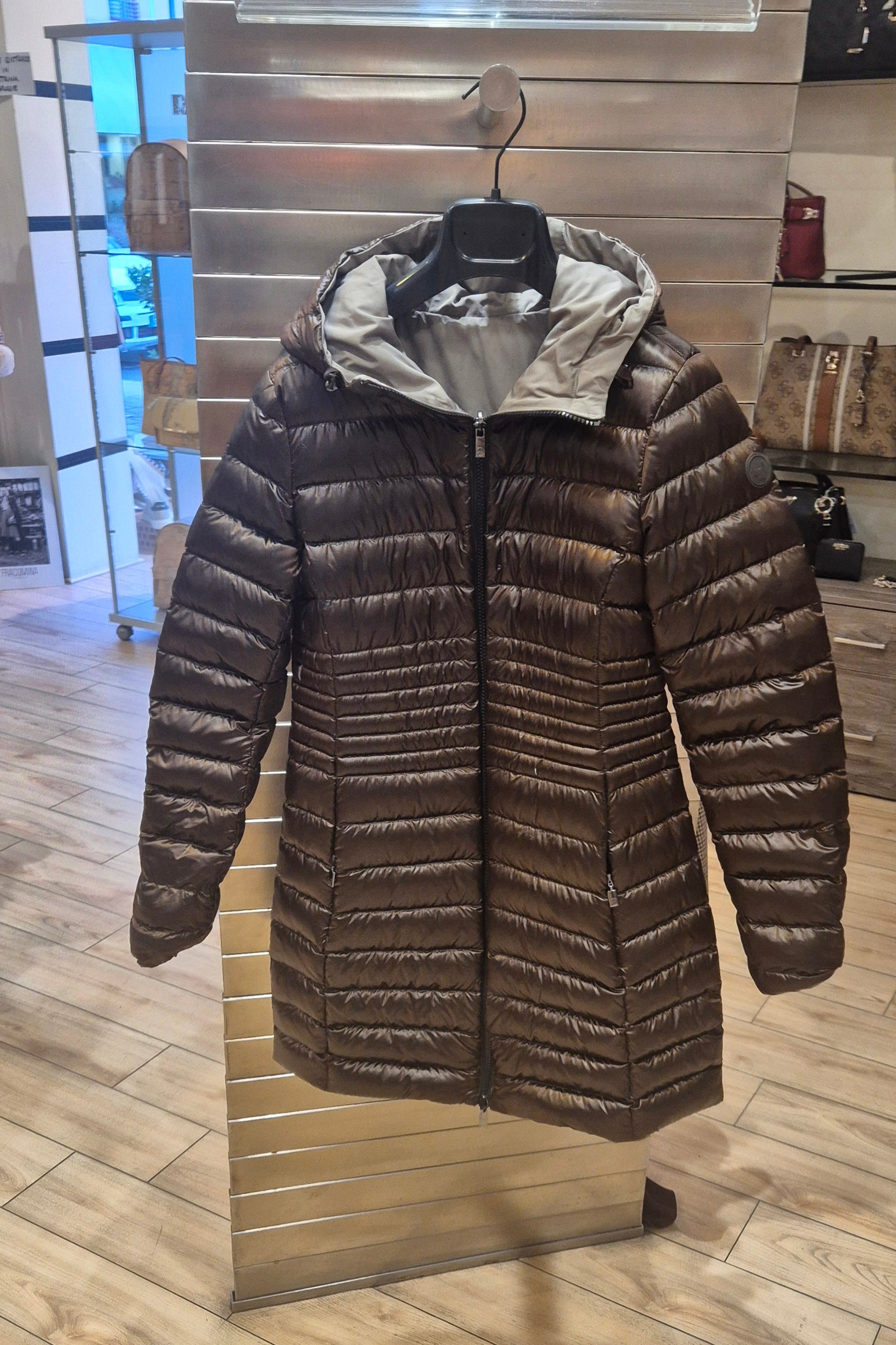 Ciesse piumini giacchetto reversibile 3/4 beige/marrone KALIE pcwc10605