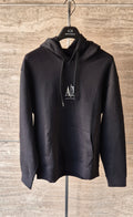 Armani ax felpa tessuto tecnico nera con logo XM00369AF10818UC001