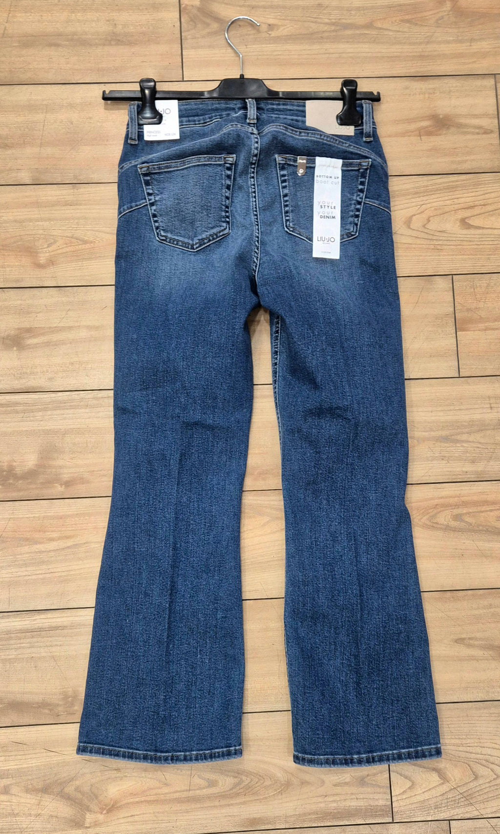 Liu Jo jeans bootcut UA6040D030578967 princess denim medio bottoni gioiello