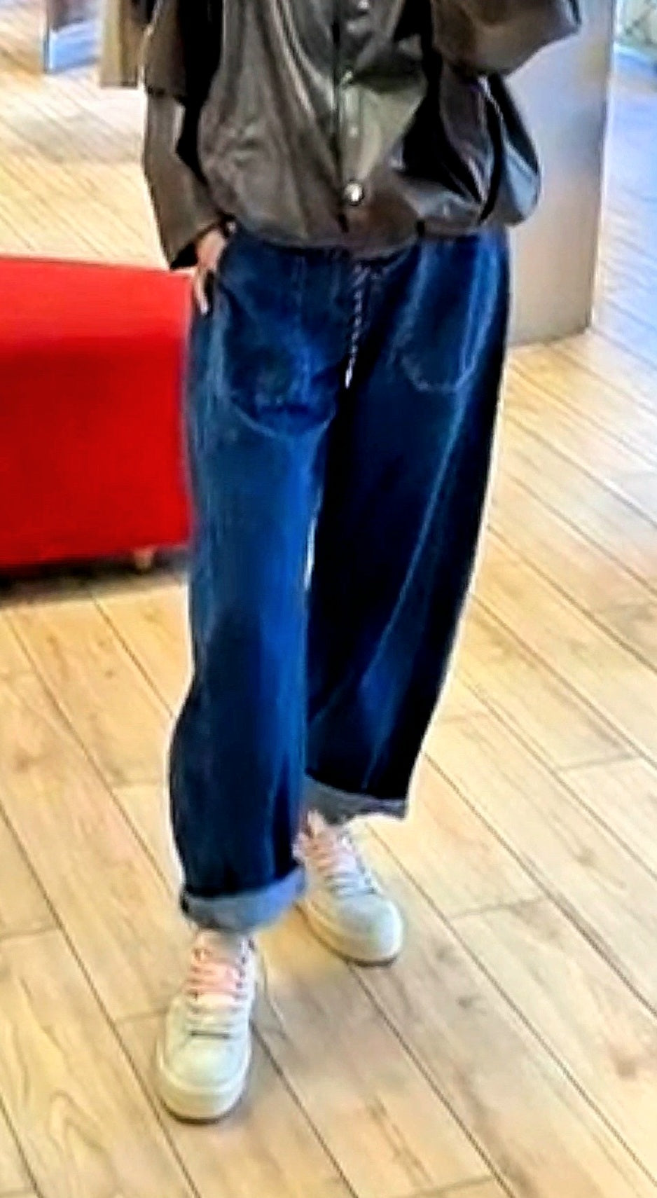 Susy mix pantalone denim con cintura scuro 38302ITACAU55