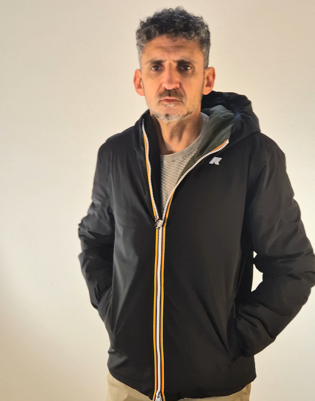 K-way giacca reversibile imbottita Jack warm double K6128VWAH3 nero/verde