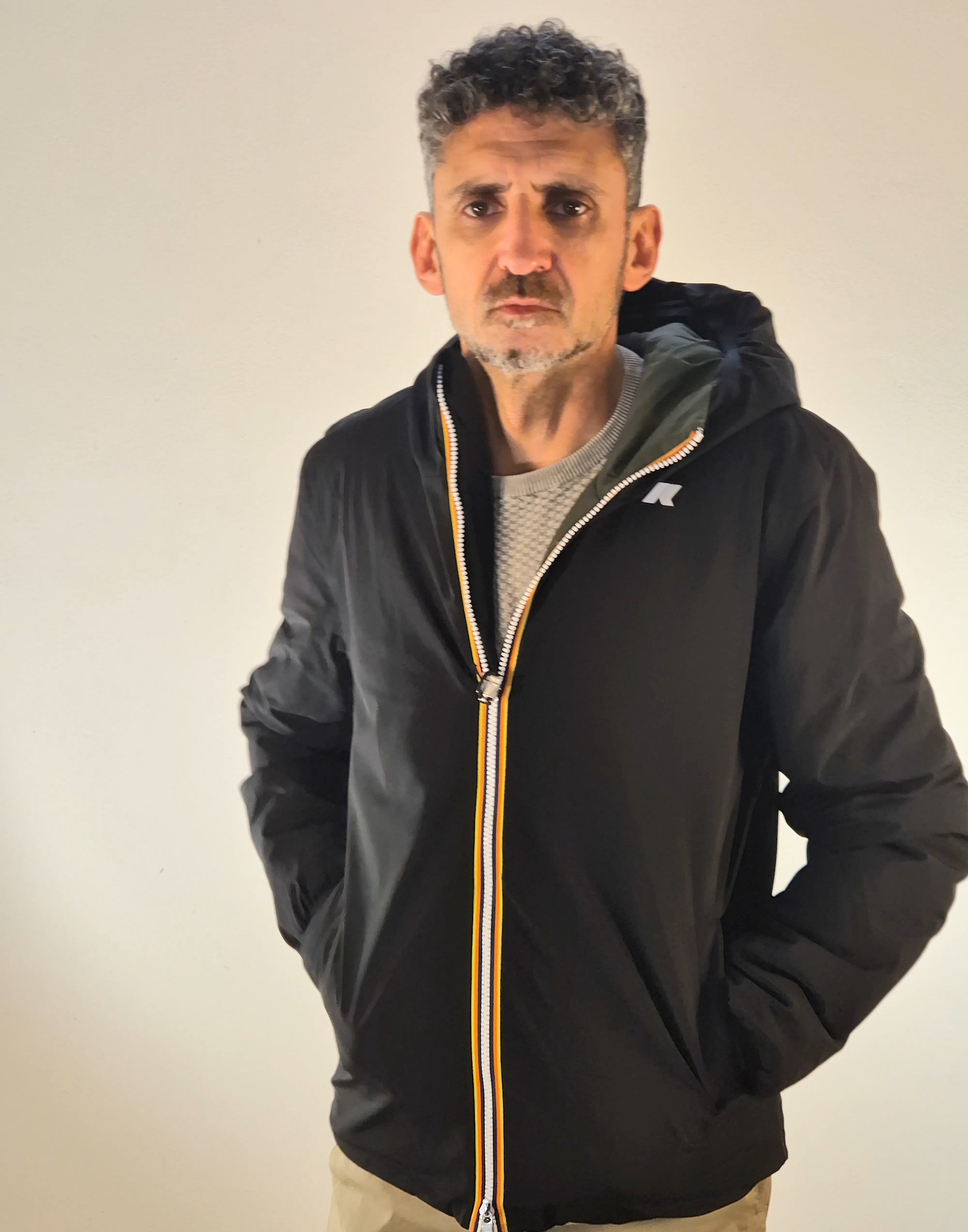 K-way giacca reversibile imbottita Jack warm double K6128VWAH3 nero/verde