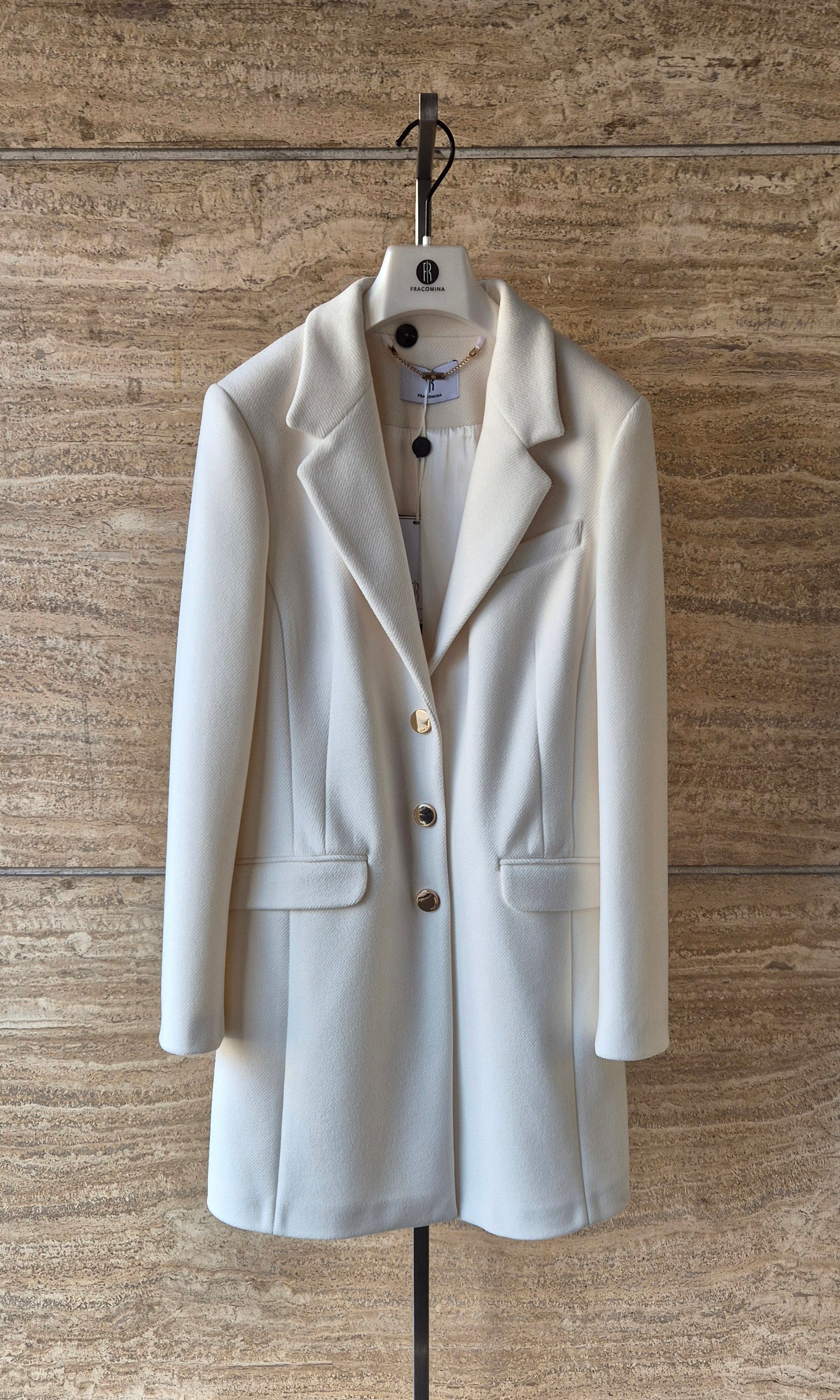 Fracomina cappotto panna WC1010W48601108