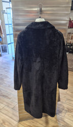 Susy mix cappotto ecopelliccia 21829 nero monopetto