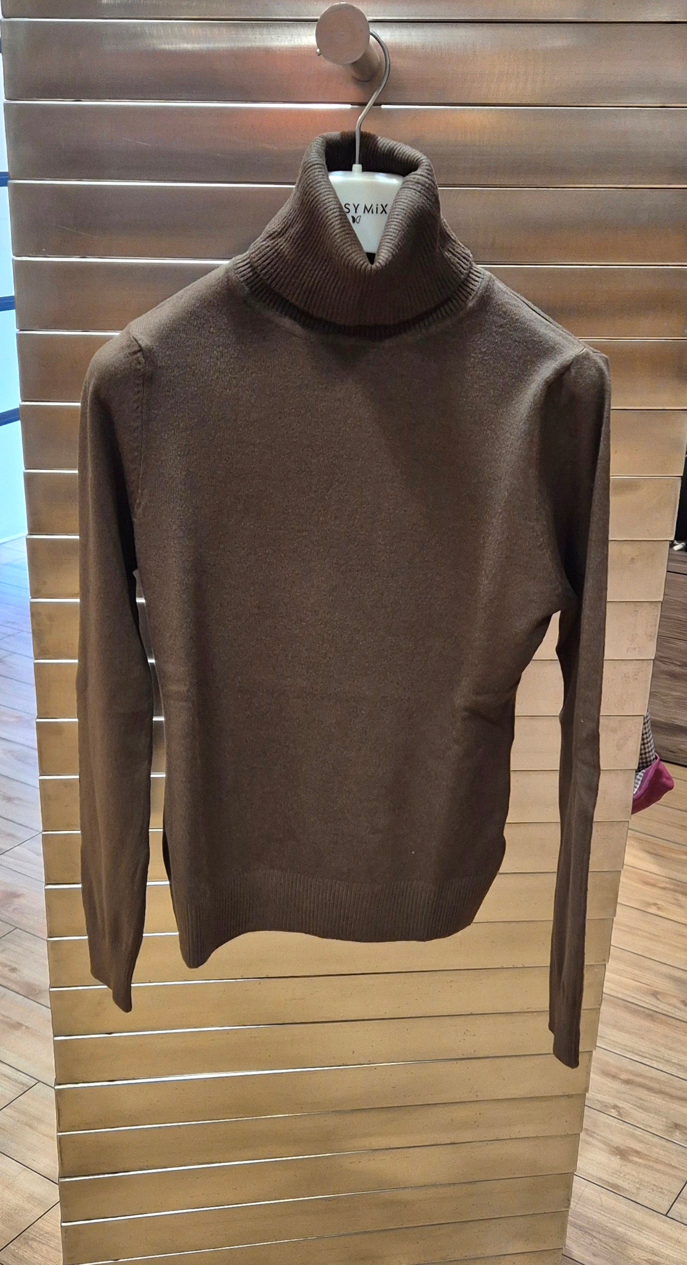 Susy mix maglioncino dolcevita basic mistoviscosa 250907U70 marrone