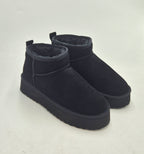 Vivienne D polacchino pelliccia camoscio nero VST012NERO