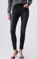 Liu jo jeans skinny con applicazioni denim black UF6013D0305