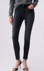 Liu jo jeans skinny con applicazioni denim black UF6013D0305