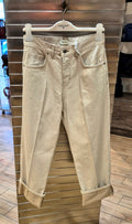 Susy mix pantalone denim crema 80513ARR U33