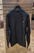 Lyle & Scott maglia treccia lambswool KN2318W15 grigio antracite