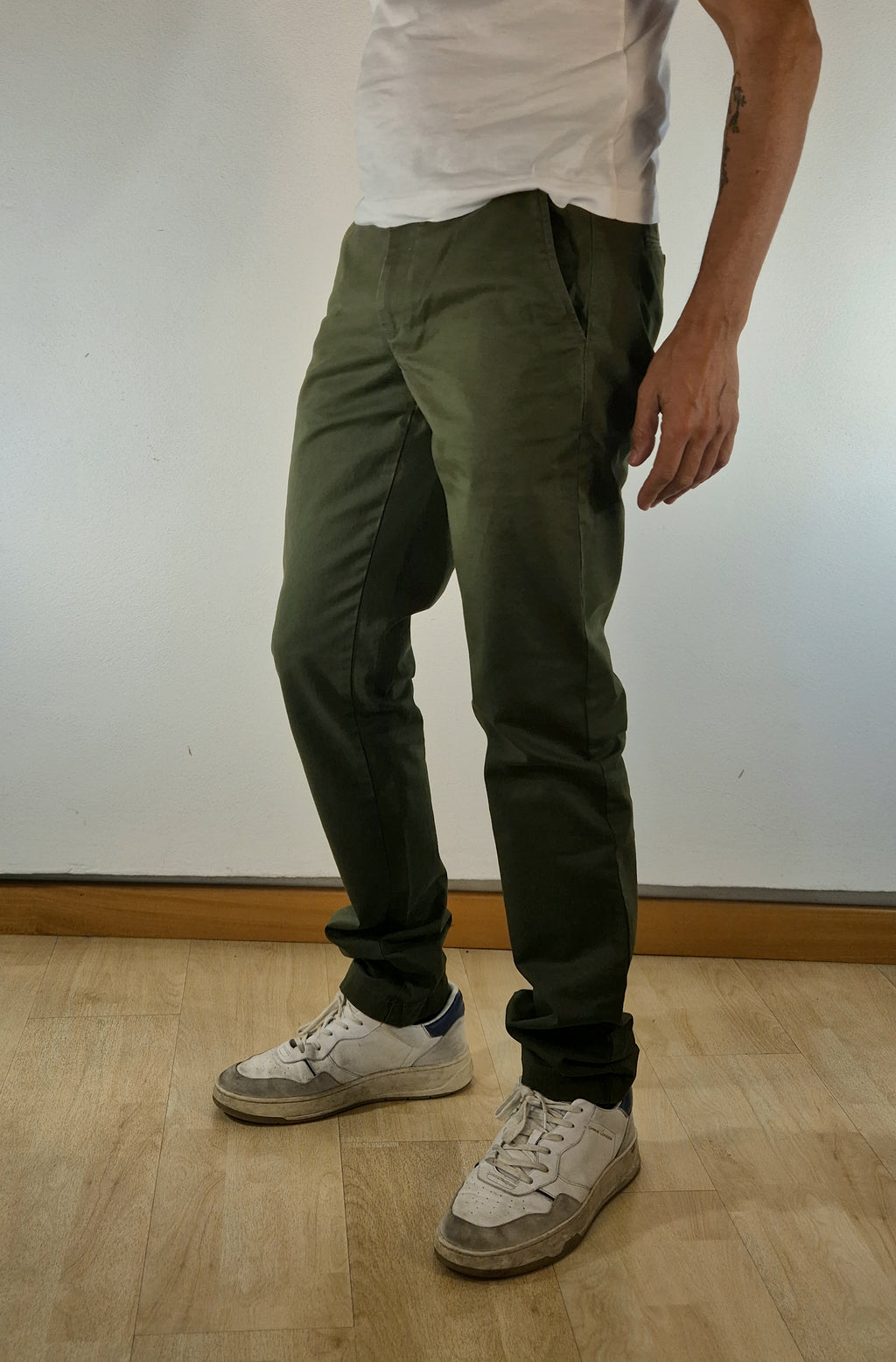 Gant pantalone chinos cotone stretch 25031505380360 verde