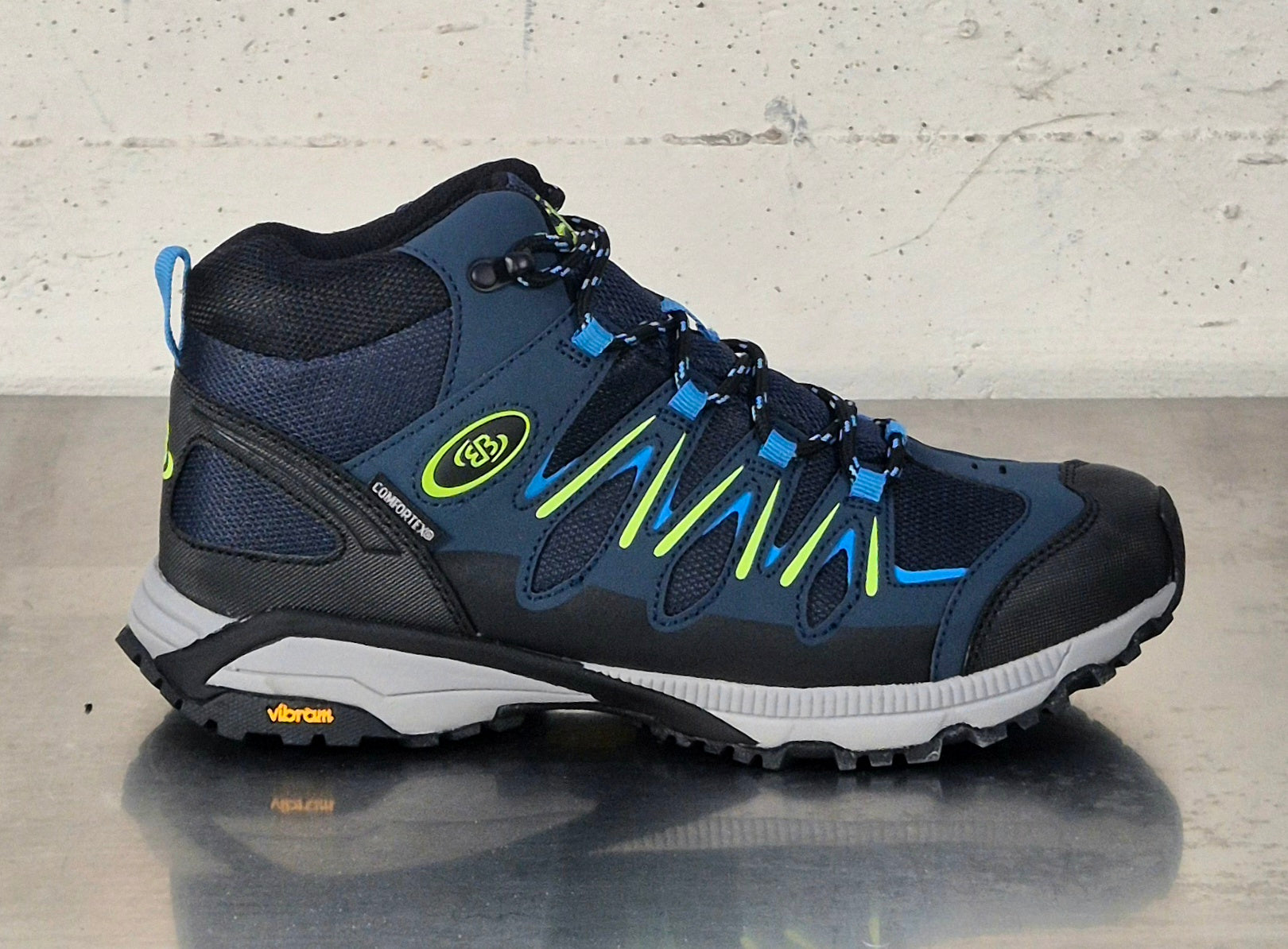 Brutting polacchino Expedition Mid 191309 blu/bluette/giallo confortex