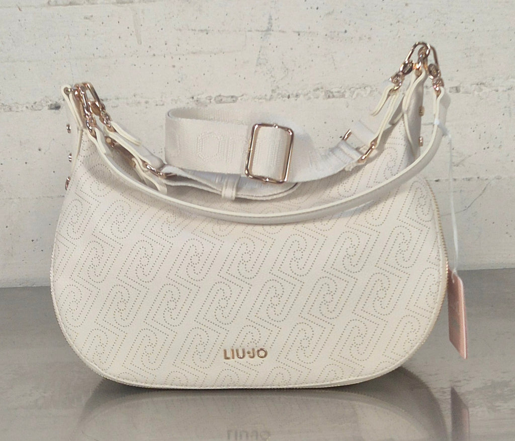 Liu Jo borsa Hobo a mezzaluna media AA6133ES026X0459 CREMA ALISKA