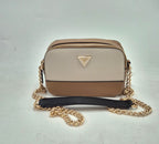 Guess borsa tracolla camera case con catena HWZG9672140TNM beige/nero/panna