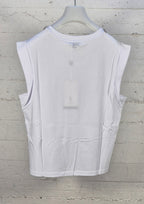 Fracomina t-shirt smanicata bianca con castoni ST3047J4180 278