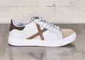 Munich sneaker in pelle 8080118 Rete 118 bianco/beige/marrone