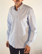 North Sails camicia regular botton down riga bastoncino celeste 664404C001