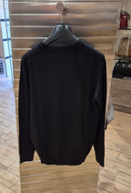 Lyle & Scott maglia cotton merino scollo v nero KN2111VCZ27