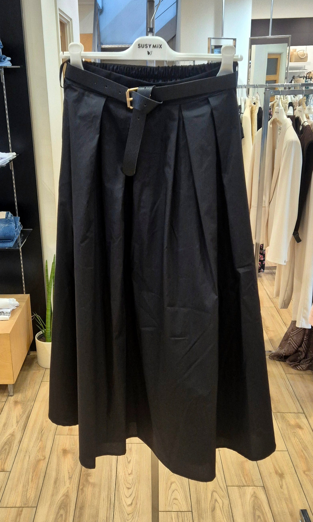 Susy Mix gonna 100% cotone lunga A191UU75 nero