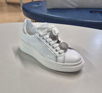 Meline' sneaker pelle bianca/argento 607ACCBI E999
