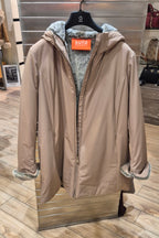 Suns giacchetto beige tessuto tecnico con interno ecopelliccia GBS5302DNOCE